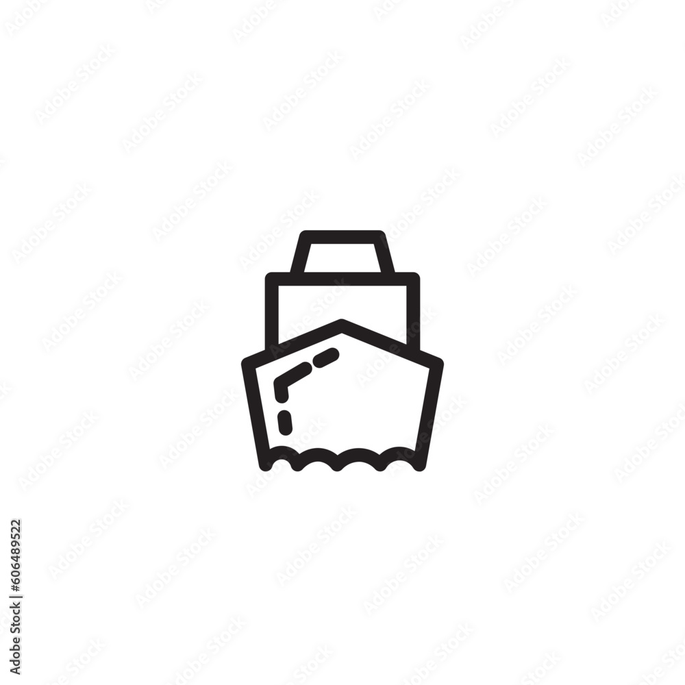 Boat Pirate Sail Outline Icon Boat Pirate Sail Outline Icon