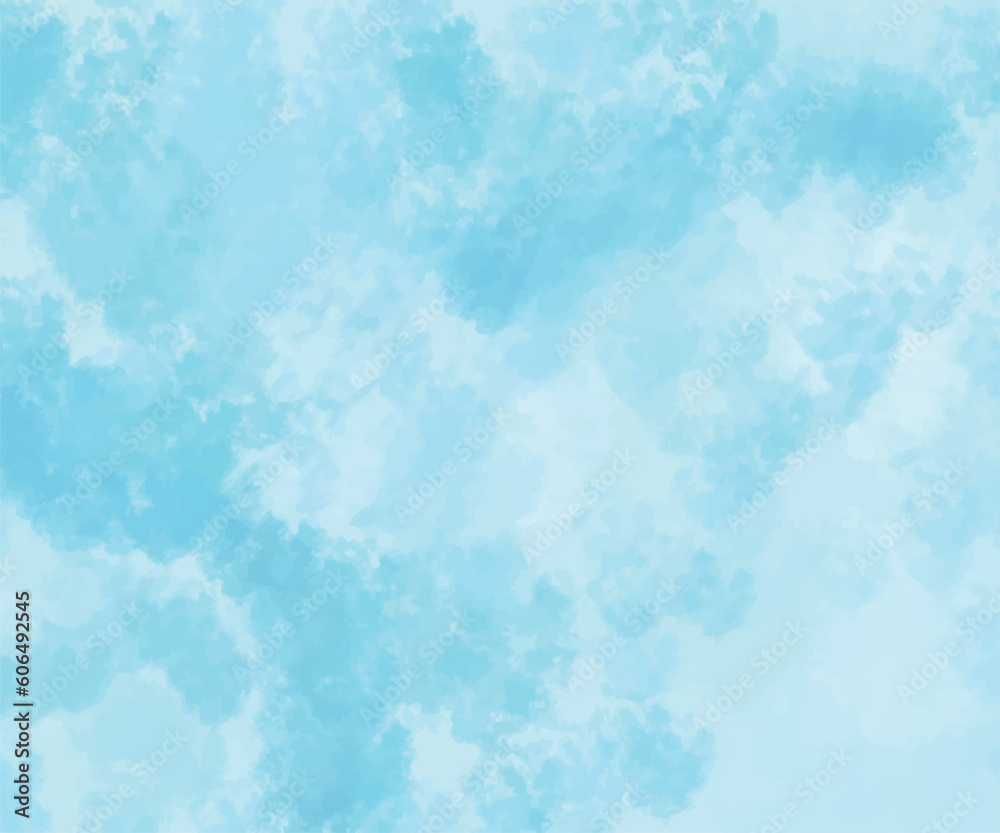 Blue abstract background vector, watercolor background