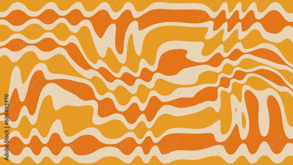 Retro Wallpaper Psychedelic Wave Pattern Animation Moving Texture