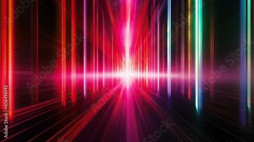 abstract futuristic background with colors glowing neon moving high speed wave lines and bokeh lights. Data transfer concept Fantastic wallpaper  designed by AI. 