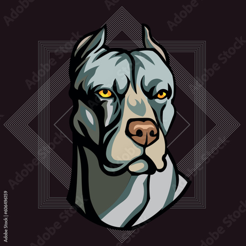 pitbull dog vector