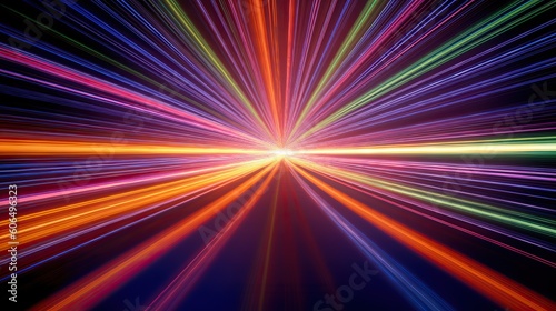 abstract futuristic background with colors glowing neon moving high speed wave lines and bokeh lights. Data transfer concept Fantastic wallpaper, designed by AI. 