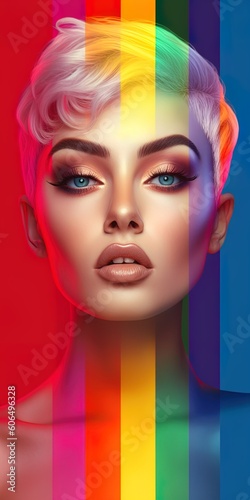 portrait of a woman with makeup, LGBTQ+ © MaverickMedia
