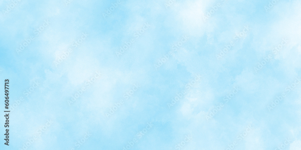 Abstract blurry defocused and grainy blue sky shades Watercolor background, creative brush painted aquarelle light sky blue background, Beautiful grunge blue background with space and for any design.