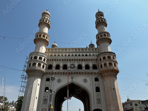 Old market road, Charminar, Hyderabad, India photo