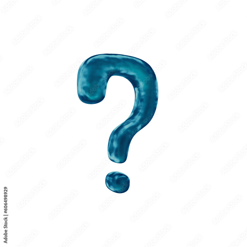 Naklejka premium Water Dancing 3D Alphabet or PNG Letters