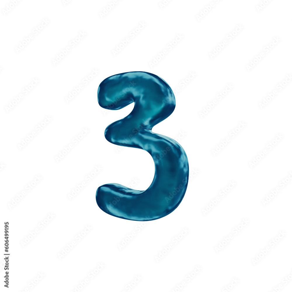 Water Dancing 3D Alphabet or PNG Letters