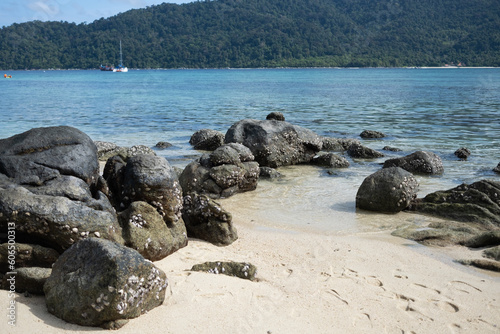 rocks on the beach © Sorawis