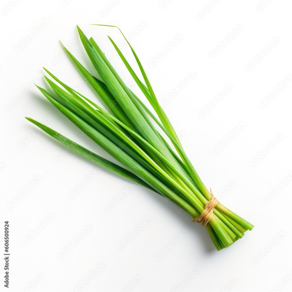 Fototapeta premium Lemongrass isolated on white background. Generative AI