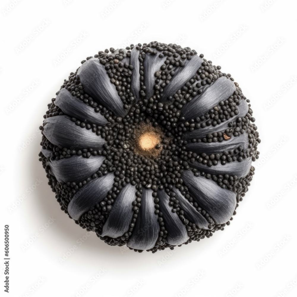 Poppy seeds isolated on white background. Generative AI Poppy seeds isolated on white background. Generative AI