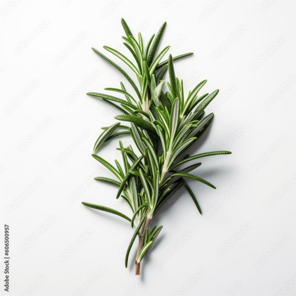 Rosemary isolated on white background. Generative AI Rosemary isolated on white background. Generative AI