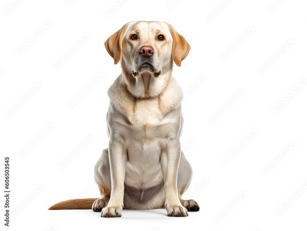 Labrador Retriever isolated on white background Labrador Retriever isolated on white background