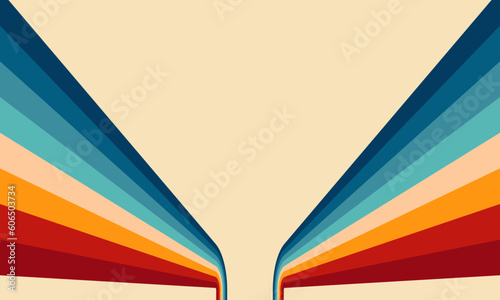 Vintage Striped Backgrounds, Posters, Banner Samples, Retro Colors from the 1970s 1980s, 70s, 80s, 90s. retro vintage 70s style stripes background poster lines. shapes vector design graphic 1980s