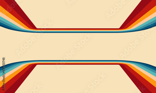 Vintage Striped Backgrounds, Posters, Banner Samples, Retro Colors from the 1970s 1980s, 70s, 80s, 90s. retro vintage 70s style stripes background poster lines. shapes vector design graphic 1980s