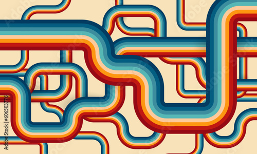 Vintage Striped Backgrounds, Posters, Banner Samples, Retro Colors from the 1970s 1980s, 70s, 80s, 90s. retro vintage 70s style stripes background poster lines. shapes vector design graphic 1980s