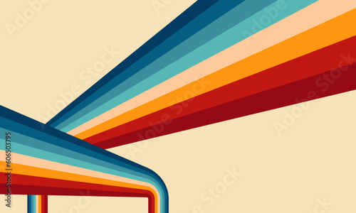 Vintage Striped Backgrounds, Posters, Banner Samples, Retro Colors from the 1970s 1980s, 70s, 80s, 90s. retro vintage 70s style stripes background poster lines. shapes vector design graphic 1980s