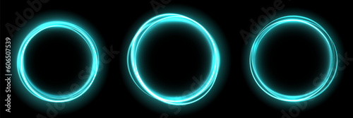 Light blue Twirl. Curve light effect of PurpleTwirl line. Luminous PurpleTwirl circle. Light PurpleTwirl pedistal, podium, platform, table. Vector illustration, illuminate frame design. Glowing neon