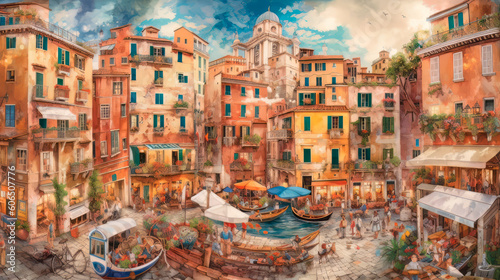 Fotografie, Obraz Collage of Italy
