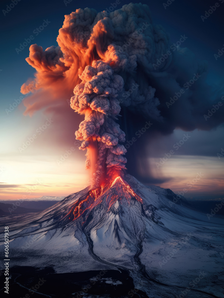 Photo of the volcanic eruption Fagradalsfjall