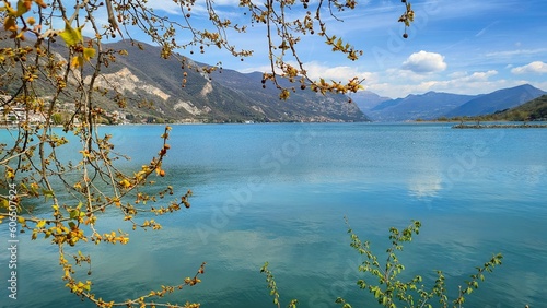 Lake Iseo, Italy, lake and mountains