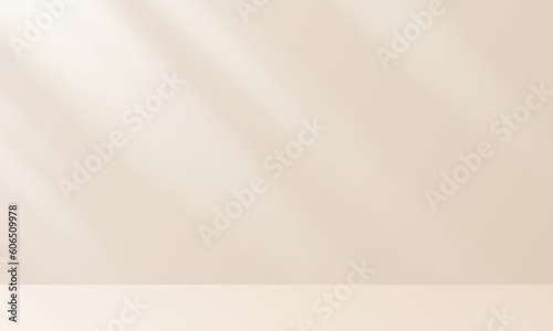 Realistic blurred natural light leaves, palm and window shadow overlay on wall paper or frames texture, abstract background, summer, spring, autumn for product presentation podium and mockup seasonal