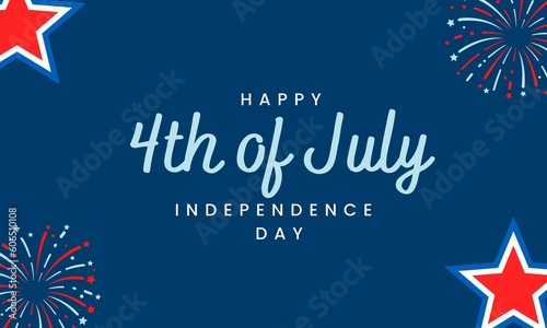 Happy Independence Day USA, 4th of July American national holiday greeting card design 