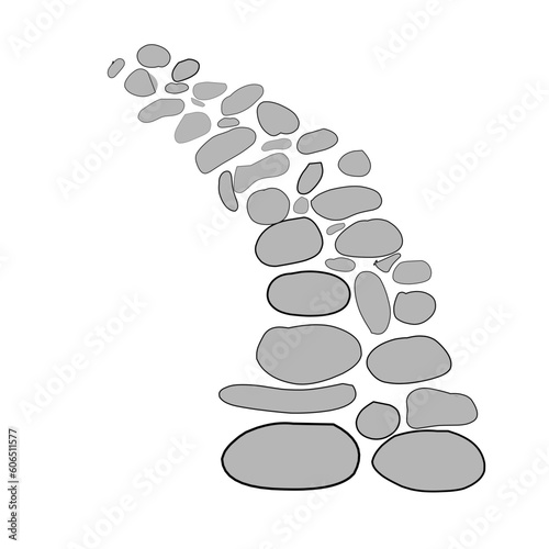 Stone Path Vector Illustration 