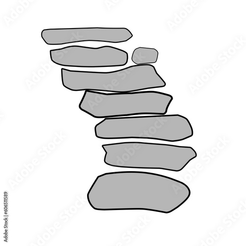 Stone Path Vector Illustration 