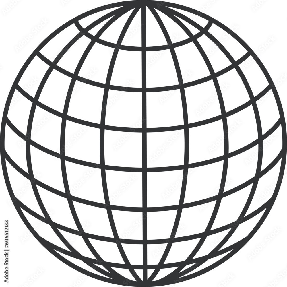 Disco ball icon. Illustration in outline style. Vector design. Disco ball icon. Illustration in outline style. Vector design.