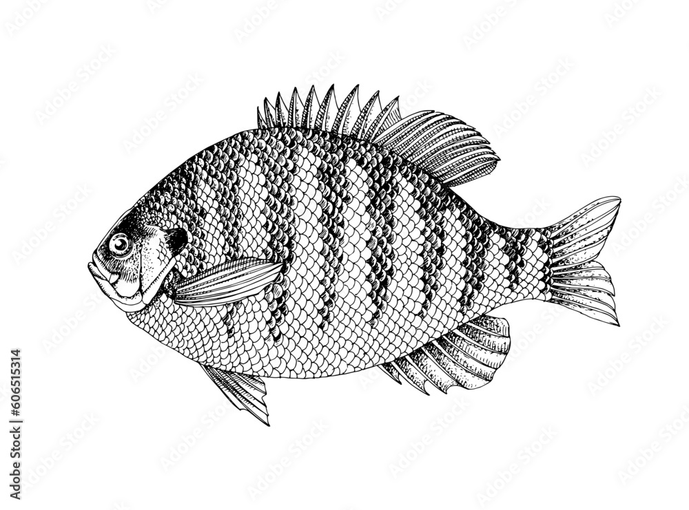 Ταπετσαρία Bluegill sunfish. Fresh water fish