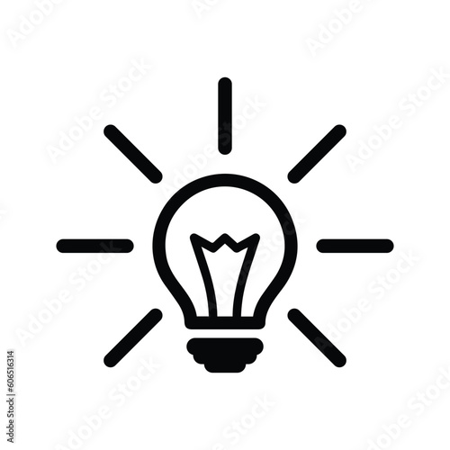 Brainstorming, business idea, light bulb icon.