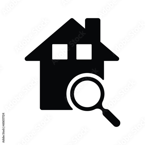Home, property, real estate, search icon.