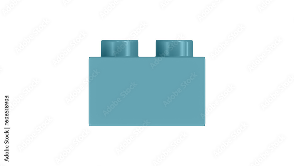 Aqua Block Isolated on a White Background. Close Up View of a Plastic Children Game Brick for Constructors, Side View. High Quality 3D Rendering with a Work Path. 8K Ultra HD, 7680x4320, 300 dpi Aqua Block Isolated on a White Background. Close Up View of a Plastic Children Game Brick for Constructors, Side View. High Quality 3D Rendering with a Work Path. 8K Ultra HD, 7680x4320, 300 dpi