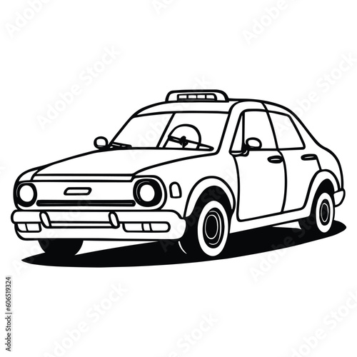 Car Vector Clipart Black and white  car Line art illustration  vector car line art and illustration