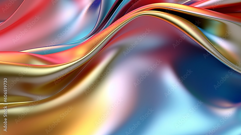 Metallic abstract wavy liquid background layout design tech innovation - abstract background with waves - abstract colorful background, Generative AI Metallic abstract wavy liquid background layout design tech innovation - abstract background with waves - abstract colorful background, Generative AI
