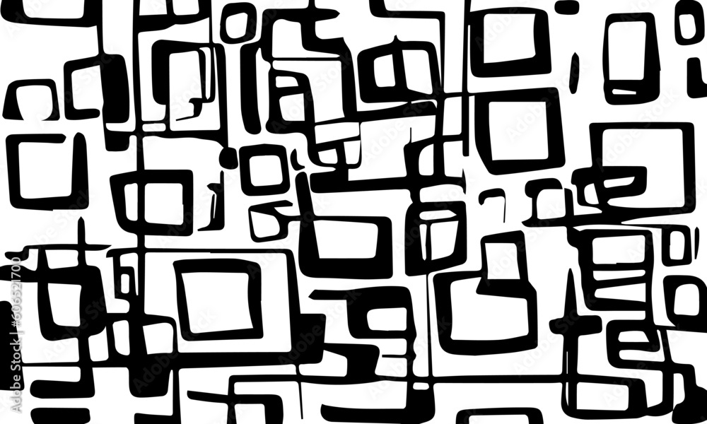 Squares. Black grunge texture. Monochrome background. Vector. Squares. Black grunge texture. Monochrome background. Vector.