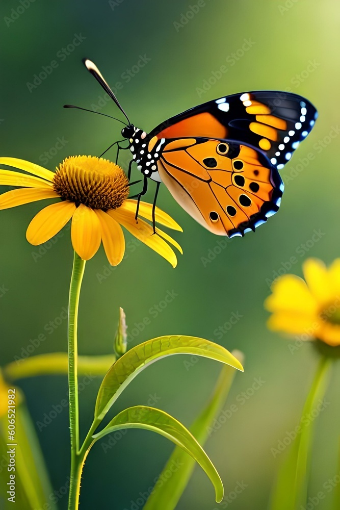 butterfly on flower butterfly on flower