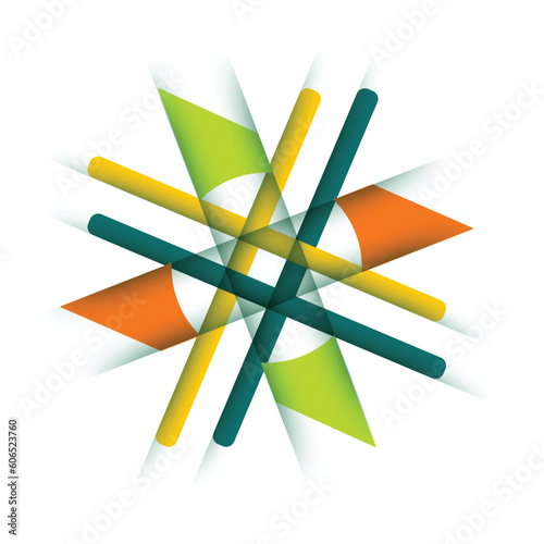 abstract colorful vector geometric isometric background