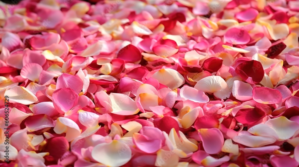 Pink rose petals. Perfect for love theme