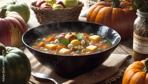 vegetable soup with pumpkins