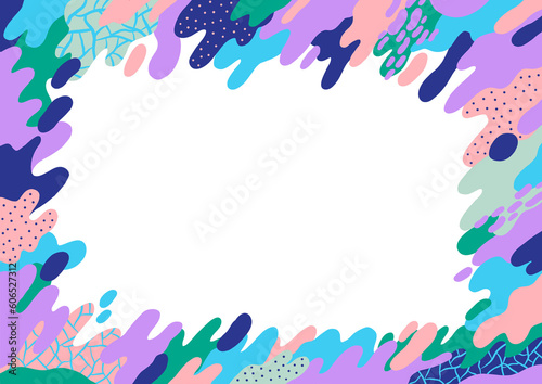 Handdrawn Purple Abstract Border, Edging, PNG photo
