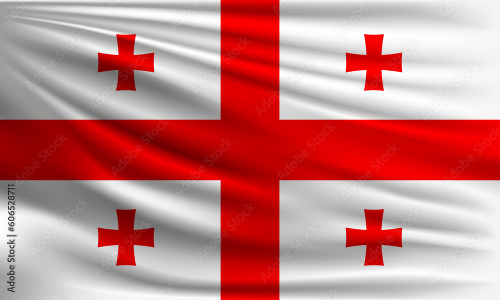 Vector flag of Georgia