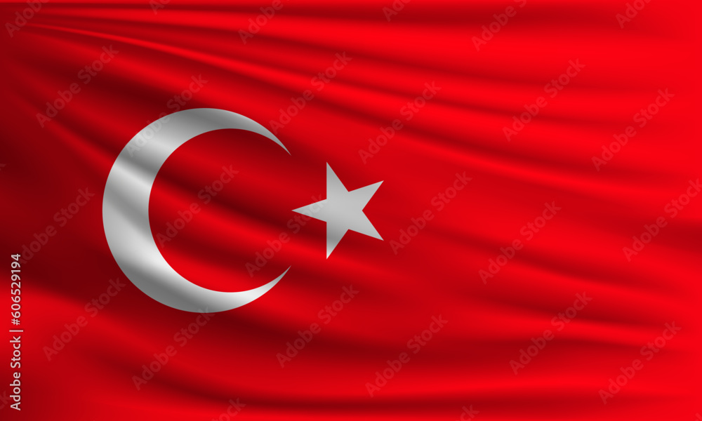 Vector flag of Turkey