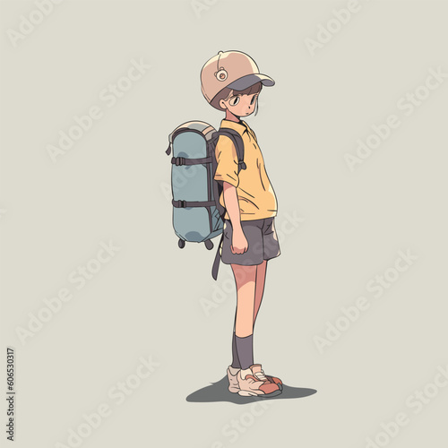 illustration of The Adventures of a Cute Backpacker