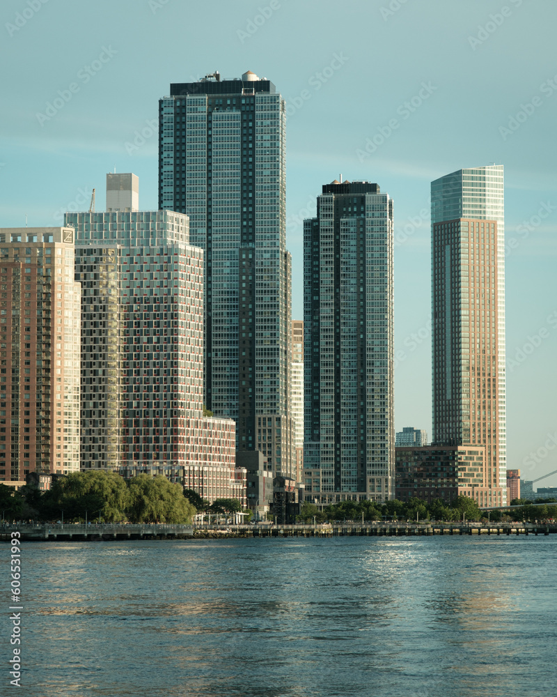 Naklejka premium View of Long Island City from Roosevelt Island, New York City