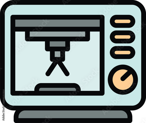 Anatomy bioprinting icon. Outline Anatomy bioprinting vector icon for web design isolated on white background color flat