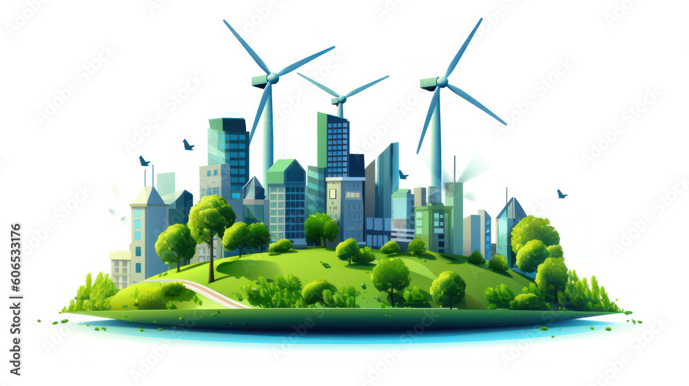 Environmental protection, renewable, sustainable energy sources. generated by AI