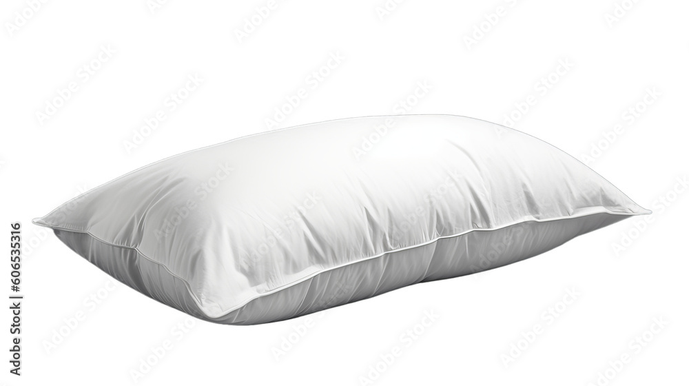 A white pillow on a transparent background, Generative AI A white pillow on a transparent background, Generative AI