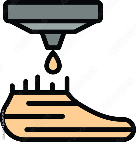 Artificial leg icon. Outline Artificial leg vector icon for web design isolated on white background color flat