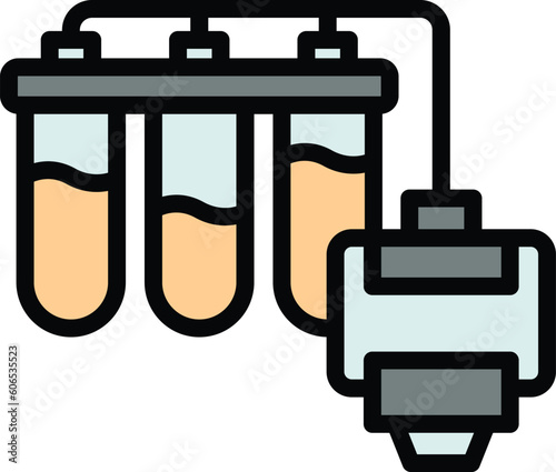 Treatment bioprinting icon. Outline Treatment bioprinting vector icon for web design isolated on white background color flat
